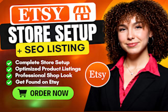 do etsy store setup for new sellers with up to 5 SEO listings