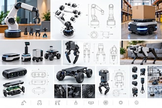 design robotics products, robot cad, enclosures and mechanical parts