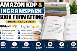 format and publish your book on KDP and ingramspark