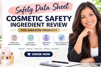 do safety data sheet, cosmetic safety, ingredient review for amazon product