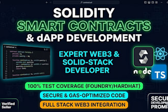 develop secure solidity smart contract and dapp