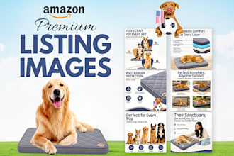 design amazon listing images, product infographics and listing pictures