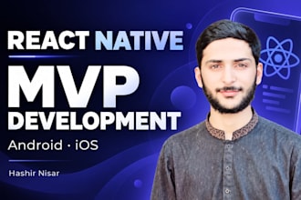develop a react native mobile app mvp for android and ios