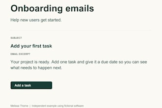 write or edit welcome and onboarding emails for your users