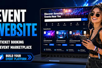 design event website, ticket website and build a professional event marketplace
