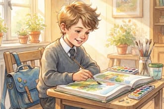 children story book illustration children story children story book illustration