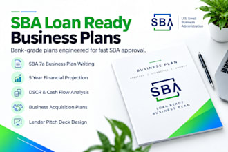 write an sba loan business plan with financial model and dscr
