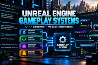 develop custom unreal engine cpp gameplay systems