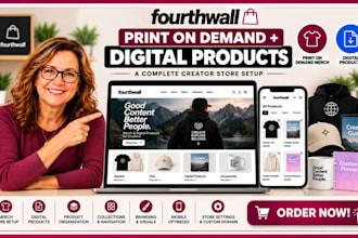 design fourthwall digital product store design fourthwall print on demand store