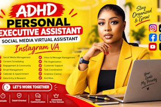 adhd personal executive assistant social media virtual assistant instagram VA