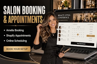setup hair salon booking and appointment system, using amelia plugin or shopify