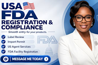 review food product and supplement label for fda compliance, do fda registration