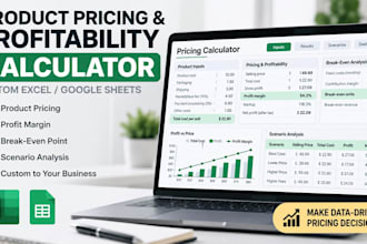 create a pricing and profitability calculator in excel