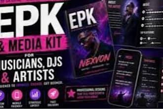 design a clickable epk for musicians, djs and artists