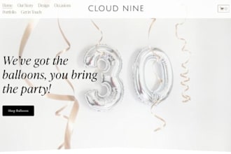build wix balloon decor website balloon artist event decoration booking website