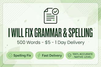 check grammar and fix english mistakes
