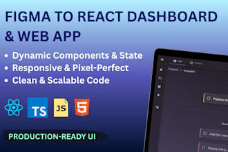 do figma design into a web app or dashboard