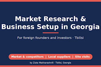 do market research and business setup guidance in tbilisi, georgia
