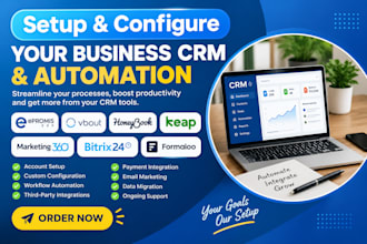 setup epromis erp vbout honeybook keap marketing360 bitrix24 crm formaloo