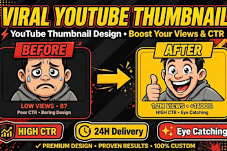design eye catching clickbait youtube thumbnails