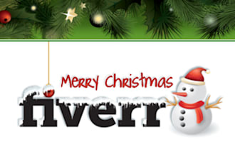 decorate your logo, banner or header for Christmas and New Year