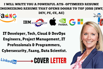 write ats resume IT, software engineering resume, tech and cybersecurity resume