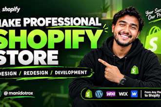 design shopify store, ai integrated, redesign, dropshipping store