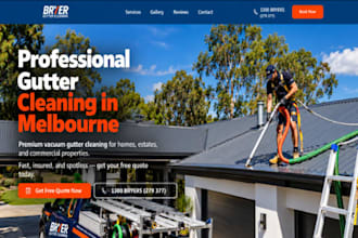 design wix exterior cleaning website gutter window roof cleaning service website