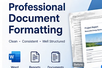 provide well organized document formatting