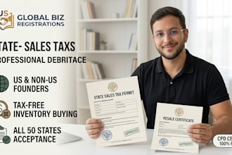 get state sales tax permit and resale certificate for your USA llc and non USA
