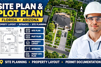 site plan plot plan property layout permit site planning drawing florida arizona