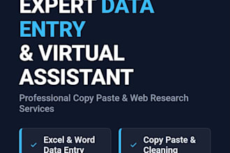 do data entry copy paste and web research