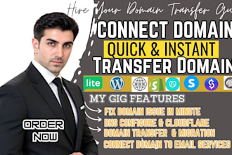 connect domain, cloudflare setup, fix dns cdn, transfer godaddy domain