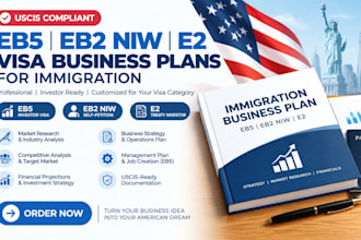 create a professional business plan for USA immigration and investors