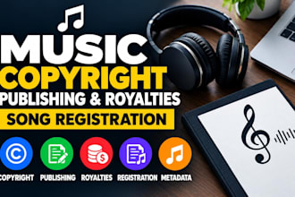 handle music copyright, publishing, royalties and song registration
