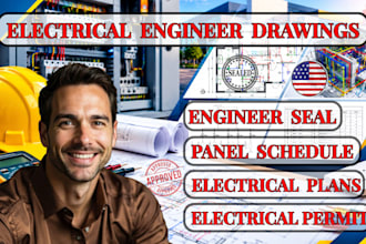 electrical permit drawings electrical plans calculations panel schedule and seal