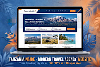 create modern travel website with tour booking system