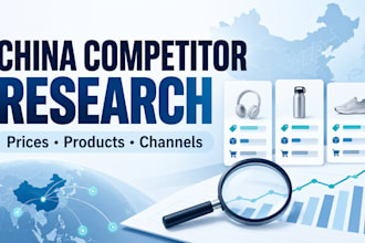 research chinese competitors and compare prices and channels