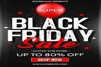 design black friday sales cyber monday christmas halloween event flyers
