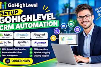 setup gohighlevel CRM automation mac begin nimble honeybook agile spotler kommo