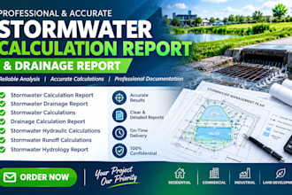hydrology report, stormwater calculation report, drainage report
