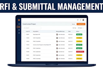 create, review, and manage construction submittals, rfis, and logs