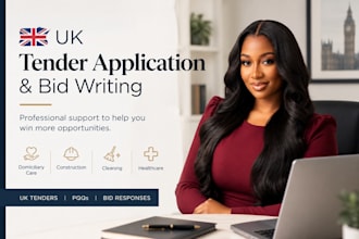 write your nhs healthcare cleaning and electrical UK tender bid proposal