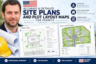 draft accurate site plans and plot layout maps for permits