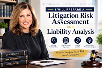 prepare a litigation risk assessment and liability analysis for your business