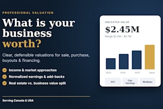 provide a business valuation report for your company