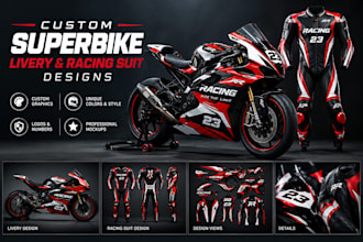 create custom superbike livery and racing suit designs