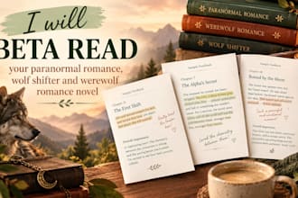 paranormal romance beta reader for wolf shifter and werewolf romance