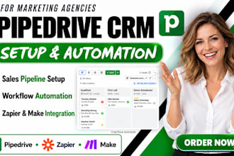setup pipedrive crm, pipedrive automation, workflow for your agency