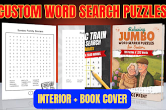 create custom word search puzzle books for amazon KDP